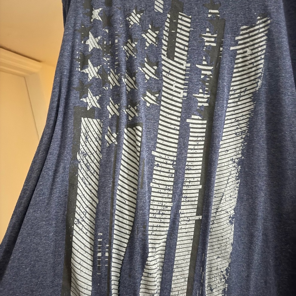 Hybrid Apparel Navy Graphic Tee